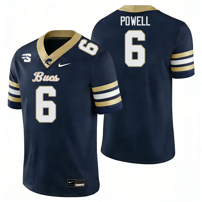 Charleston Southern Buccaneers #6 Lek Powell College Football Jerseys,Uniforms-Navy
